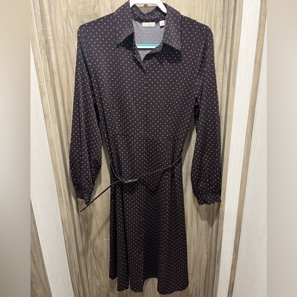 Eva Mendes Midi dress. Polka dots.